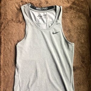 Men’s Nike Dri-Fit Pro Tank Gray Grey Medium